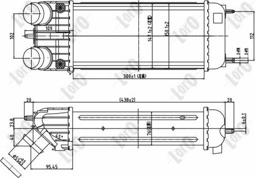 ABAKUS 038-018-0003 - Интеркулер autozip.com.ua