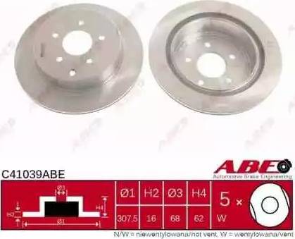 ABE C41039ABE - Гальмівний диск autozip.com.ua
