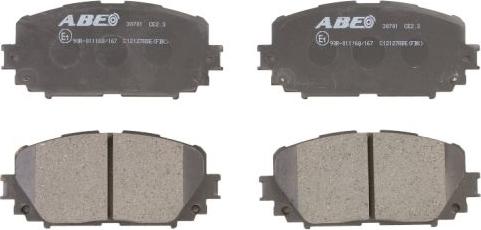 ABE C12127ABE - Гальмівні колодки, дискові гальма autozip.com.ua