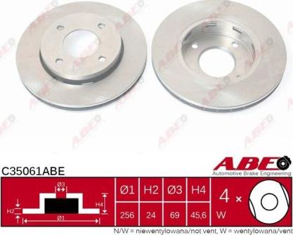 ABE C35061ABE - Гальмівний диск autozip.com.ua