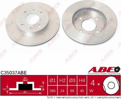 ABE C35037ABE - Гальмівний диск autozip.com.ua