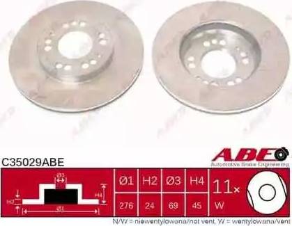 ABE C35029ABE - Гальмівний диск autozip.com.ua
