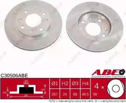 ABE C30506ABE - Гальмівний диск autozip.com.ua