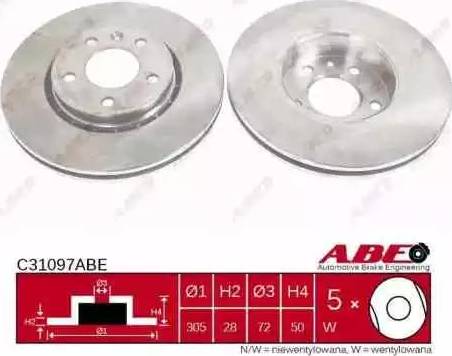 ABE C31097ABE - Гальмівний диск autozip.com.ua