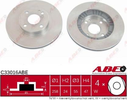 ABE C33016ABE - Гальмівний диск autozip.com.ua