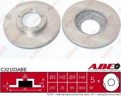 ABE C32103ABE - Гальмівний диск autozip.com.ua
