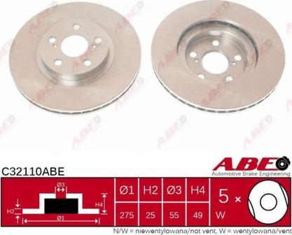 ABE C32110ABE - Гальмівний диск autozip.com.ua