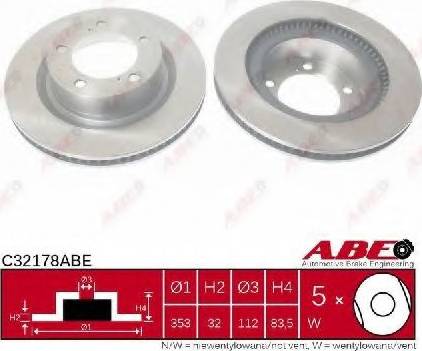 ABE C32178ABE - Гальмівний диск autozip.com.ua