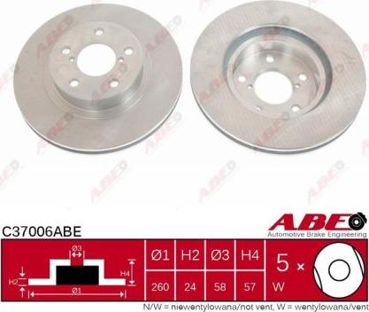 ABE C37006ABE - Гальмівний диск autozip.com.ua