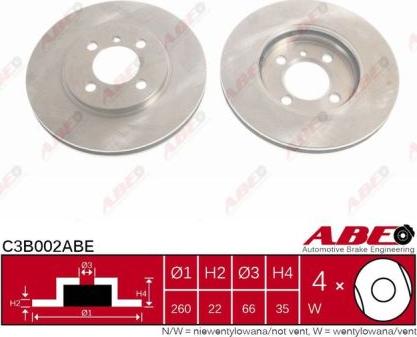 ABE C3B002ABE - Гальмівний диск autozip.com.ua