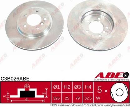 ABE C3B026ABE - Гальмівний диск autozip.com.ua