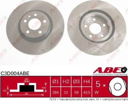 ABE C3D004ABE - Гальмівний диск autozip.com.ua