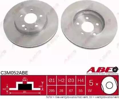 ABE C3M052ABE - Гальмівний диск autozip.com.ua