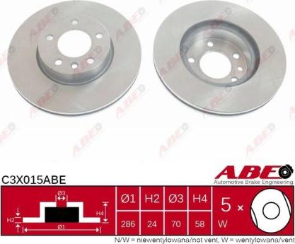 ABE C3X015ABE - Гальмівний диск autozip.com.ua