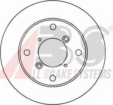 A.B.S. 16012 OE - Гальмівний диск autozip.com.ua