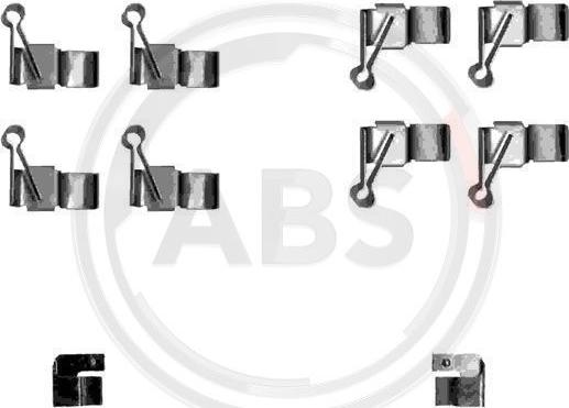 A.B.S. 1238Q - Комплектуючі, колодки дискового гальма autozip.com.ua