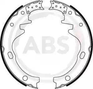 A.B.S. 8587 - Комплект гальм, барабанний механізм autozip.com.ua