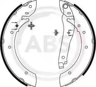 A.B.S. 8315 - Комплект гальм, барабанний механізм autozip.com.ua