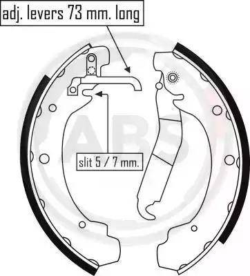 A.B.S. 8779 - Комплект гальм, барабанний механізм autozip.com.ua