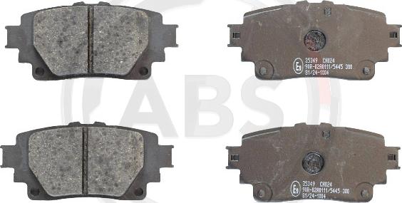 A.B.S. 35349 - Гальмівні колодки, дискові гальма autozip.com.ua