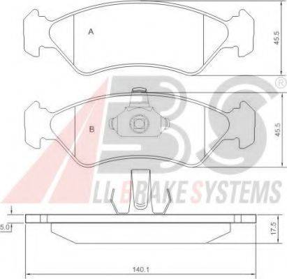 A.B.S. 36996 OE - Гальмівні колодки, дискові гальма autozip.com.ua