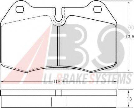 A.B.S. 36958 OE - Гальмівні колодки, дискові гальма autozip.com.ua