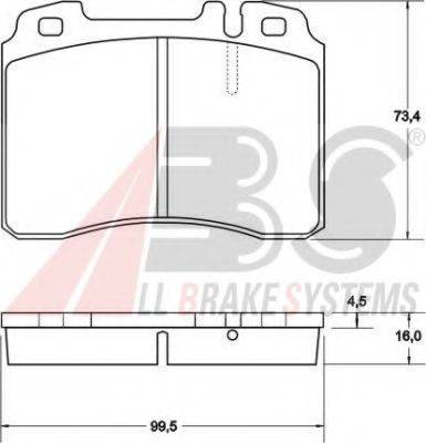 A.B.S. 36904 OE - Гальмівні колодки, дискові гальма autozip.com.ua