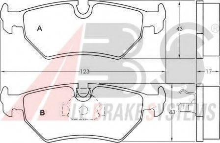 A.B.S. 36900 OE - Гальмівні колодки, дискові гальма autozip.com.ua