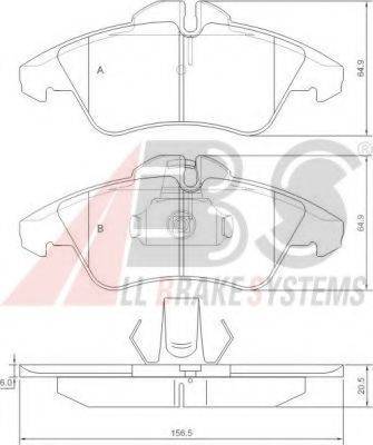 A.B.S. 36901 OE - Гальмівні колодки, дискові гальма autozip.com.ua