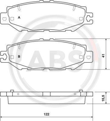 A.B.S. 36922 - Гальмівні колодки, дискові гальма autozip.com.ua