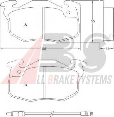 A.B.S. 36565 OE - Гальмівні колодки, дискові гальма autozip.com.ua