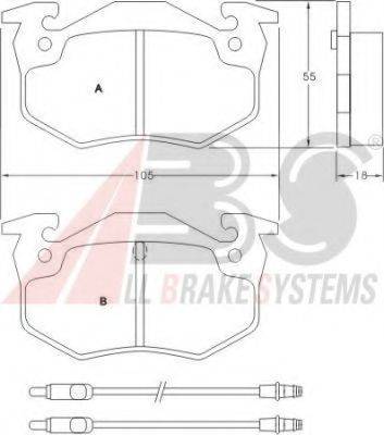 A.B.S. 36503 OE - Гальмівні колодки, дискові гальма autozip.com.ua