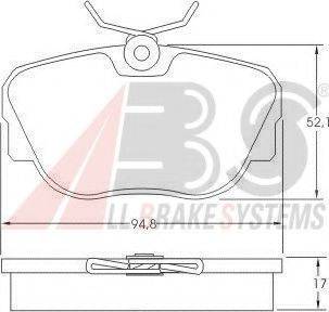 A.B.S. 36664 OE - Гальмівні колодки, дискові гальма autozip.com.ua