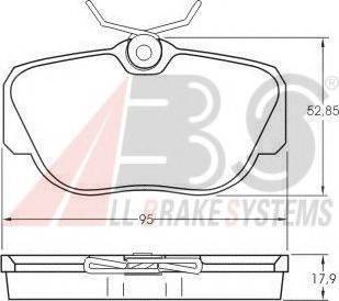 A.B.S. 36660 OE - Гальмівні колодки, дискові гальма autozip.com.ua