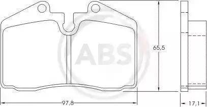 A.B.S. 36662 - Гальмівні колодки, дискові гальма autozip.com.ua