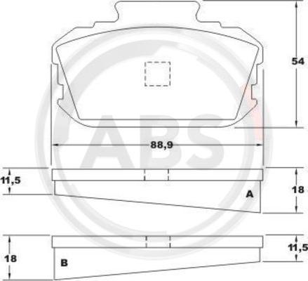 A.B.S. 36101 - Гальмівні колодки, дискові гальма autozip.com.ua