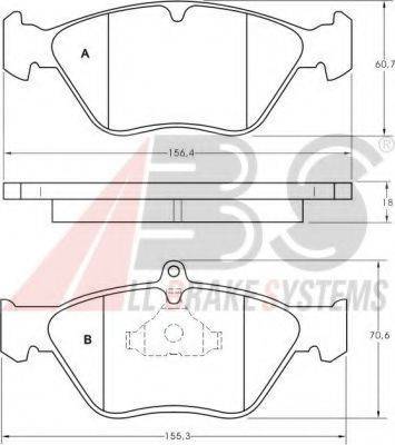 A.B.S. 36805 OE - Гальмівні колодки, дискові гальма autozip.com.ua