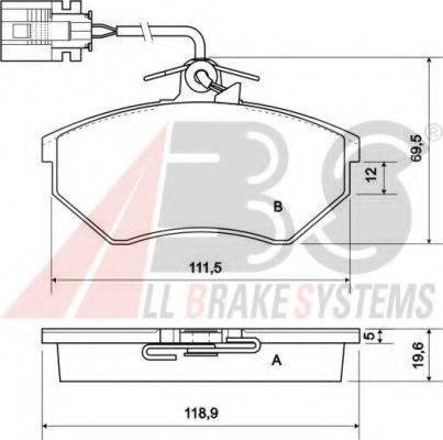 A.B.S. 36811 OE - Гальмівні колодки, дискові гальма autozip.com.ua