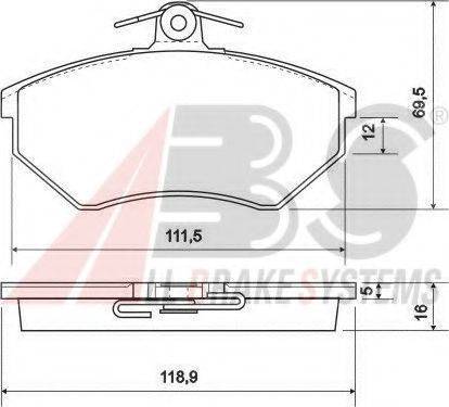 A.B.S. 36790 OE - Гальмівні колодки, дискові гальма autozip.com.ua