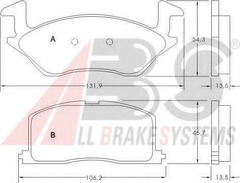 A.B.S. 36711 OE - Гальмівні колодки, дискові гальма autozip.com.ua