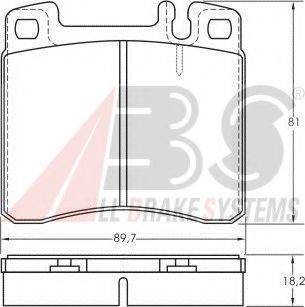 A.B.S. 36786 OE - Гальмівні колодки, дискові гальма autozip.com.ua