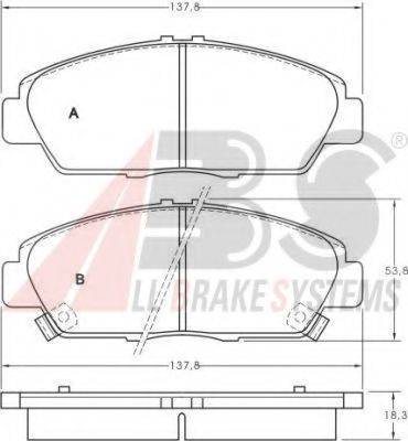 A.B.S. 36780 OE - Гальмівні колодки, дискові гальма autozip.com.ua