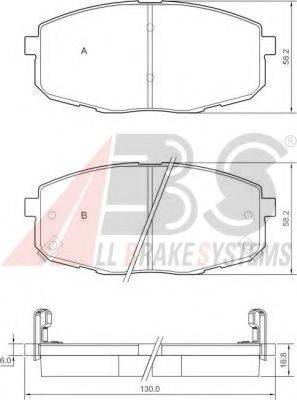 A.B.S. 37442 OE - Гальмівні колодки, дискові гальма autozip.com.ua