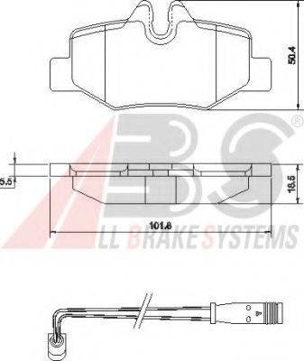 A.B.S. 37450 OE - Гальмівні колодки, дискові гальма autozip.com.ua