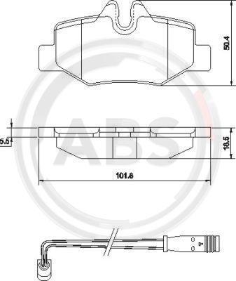 A.B.S. 37450 - Гальмівні колодки, дискові гальма autozip.com.ua