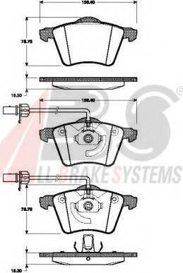 A.B.S. 37453 OE - Гальмівні колодки, дискові гальма autozip.com.ua