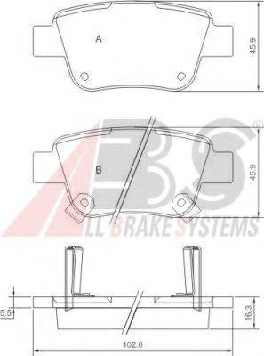 A.B.S. 37401 OE - Гальмівні колодки, дискові гальма autozip.com.ua