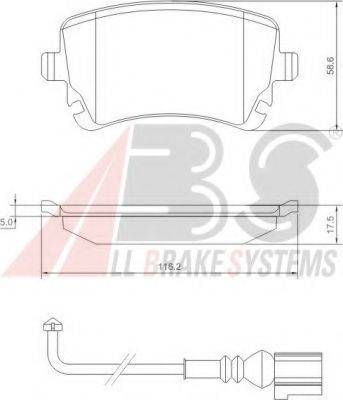 A.B.S. 37413 OE - Гальмівні колодки, дискові гальма autozip.com.ua