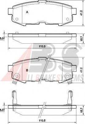 A.B.S. 37569 OE - Гальмівні колодки, дискові гальма autozip.com.ua