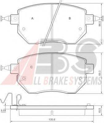 A.B.S. 37504 OE - Гальмівні колодки, дискові гальма autozip.com.ua